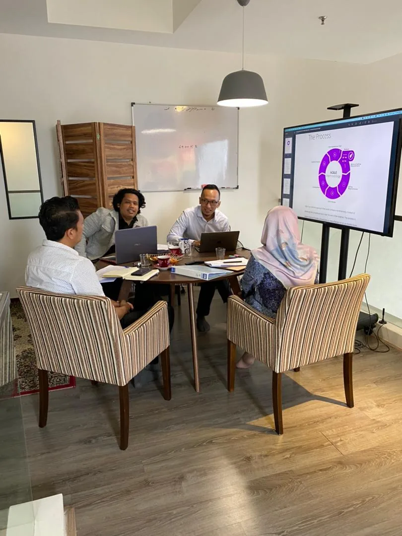 Huzaifah Za'ba leading a Duoz strategy working session